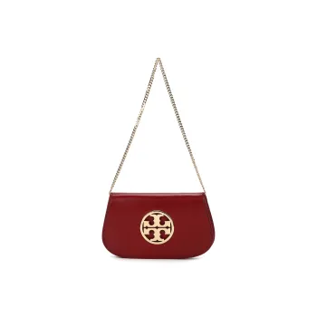 TORY BURCH Leather Crossbody Handheld Shoulder Bags Women's Burgundy