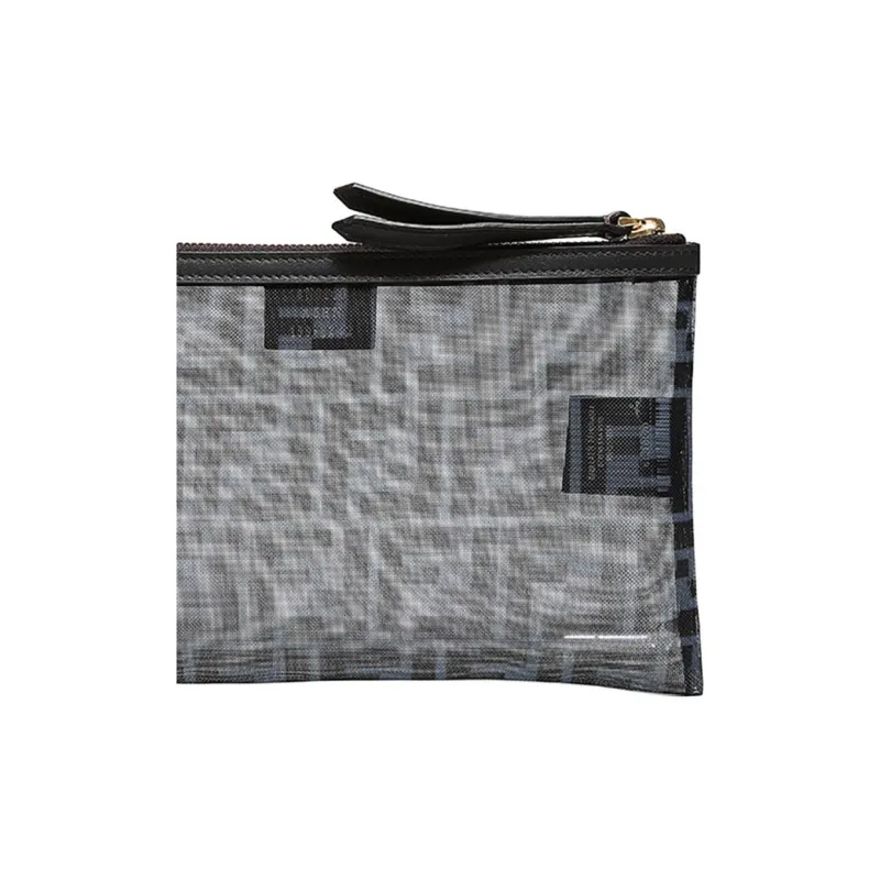 FENDI Fabric Toiletry Bag Small Size Women's Blue-5