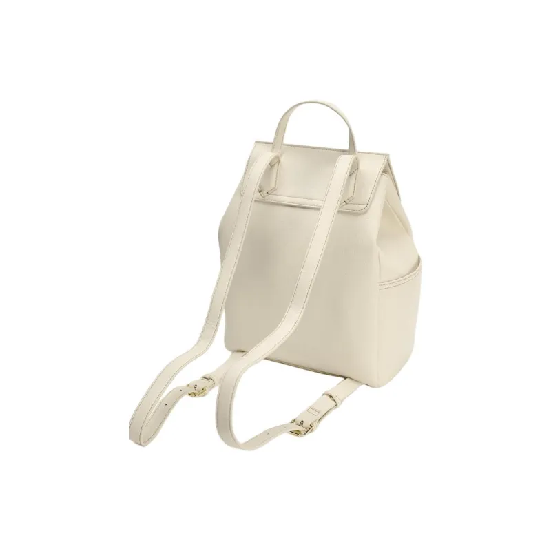 ZARA Polyurethane Backpack Women's Beige-3