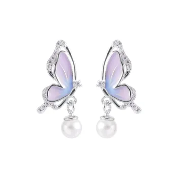 WINY 925 Silver, Synthetic Cubic Zirconia Stud Earrings Women's