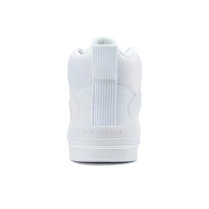 PEAK Classic Heritage Warm Wear Resistant Lightweight High Top Skateboard Shoes Men's White-3