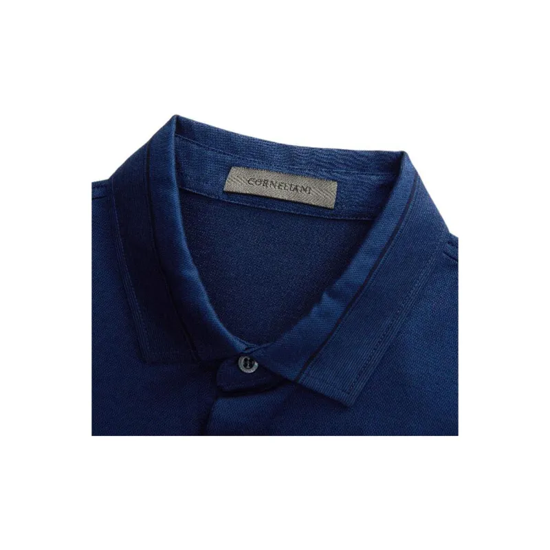 CORNELIANI Polo Shirt Men's Navy Blue-5