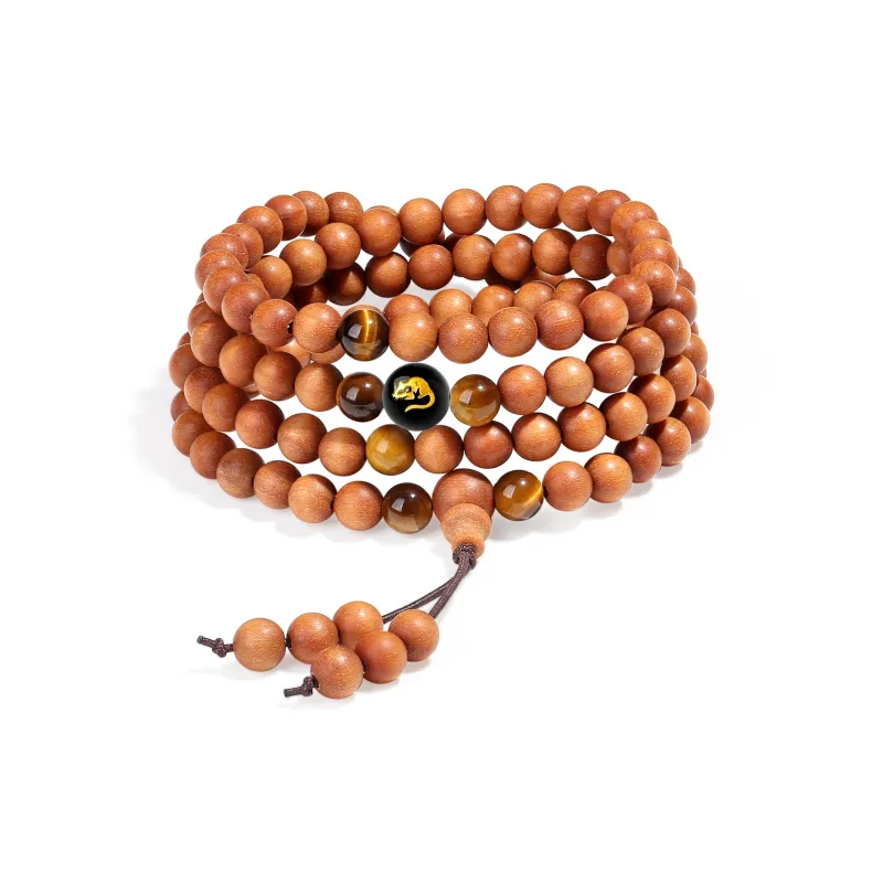 PUTUOSHANWENCHUANG Barbie Sandalwood Wooden Bracelets Unisex-0