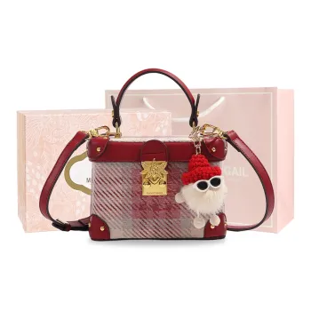 MISS GAIL Artificial Leather One Shoulder Handbag Crossbody Bag Women's Red