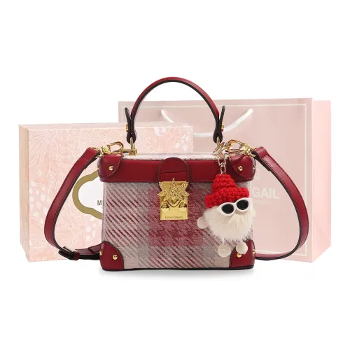 MISS GAIL Artificial Leather One Shoulder Handbag Crossbody Bag Women's Red