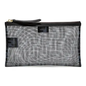 FENDI Fabric Toiletry Bag Small Size Women's Blue