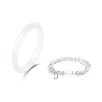 JOYDINNY Glass Cat Eye Bangles Women's