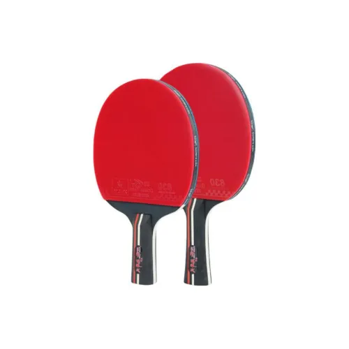 DOUBLEFISH Qilin Style Ping Pong Paddles Unisex Pure Wood Red