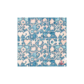 Vivienne Westwood Cotton Silk Scarves Unisex Blue