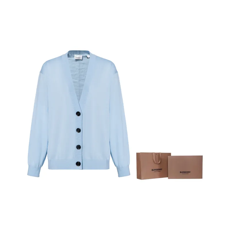 Burberry FW23 Knitwear Women's Light Gray Blue-4