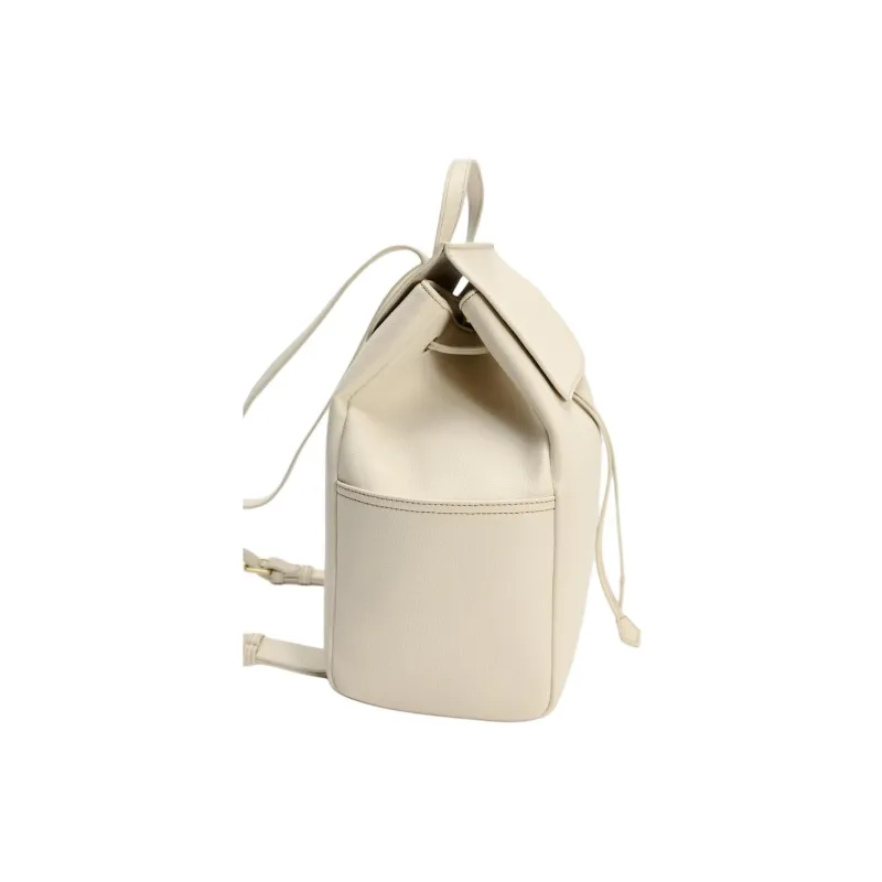 ZARA Polyurethane Backpack Women's Beige-2