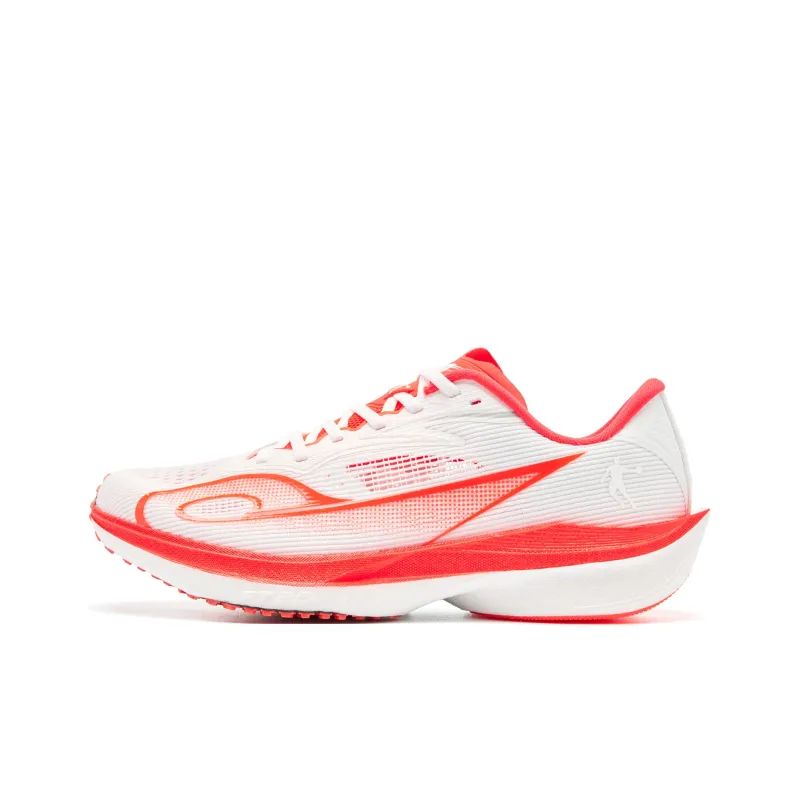 QIAODAN Feiteng 2.0 Running Shoes Men Low Top Jordan White/Flame Red-0