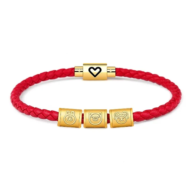 HUIYU Alloy Cow Leather Bracelets Unisex-14