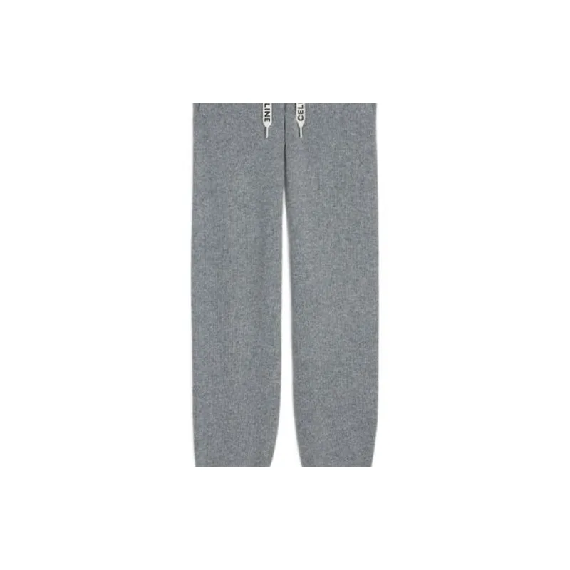 CELINE Knitted Sweatpants Women's Gray-2
