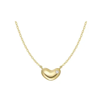HEFANG 925 Sterling Silver Necklaces Women's Elegant Gold