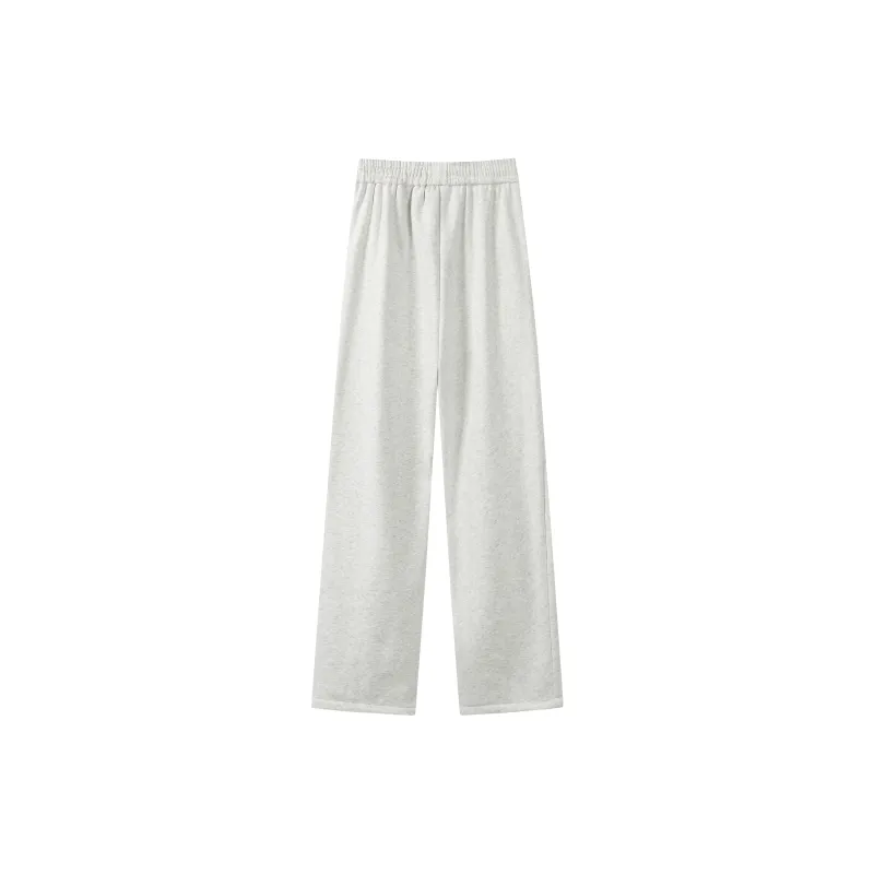 ROSECREED Knitted Sports Pants Unisex White Heather Gray-1
