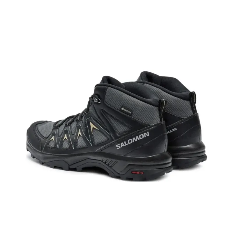 SALOMON X Braze Anti Slip Wear Resistant High Top Trekking Shoes Men's Black-3