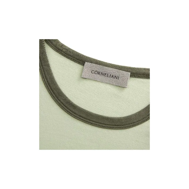 Corneliani T Shirts Men Green-5