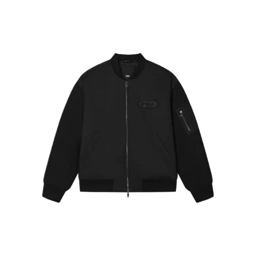 FILA FILA MILANO Italian Luxury Sports Collection SS25 Baseball Jacket Men's Black