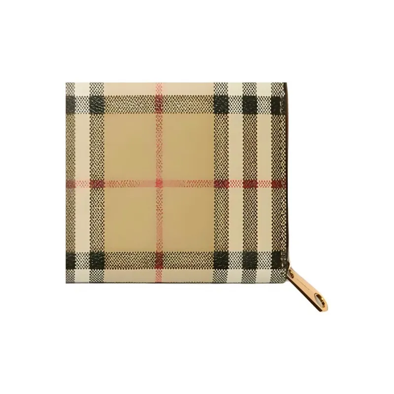 Burberry Polyurethane Wallet Women's Beige-2