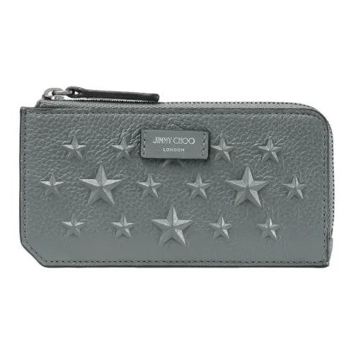 Jimmy Choo Leather Card Holder Men's Gray