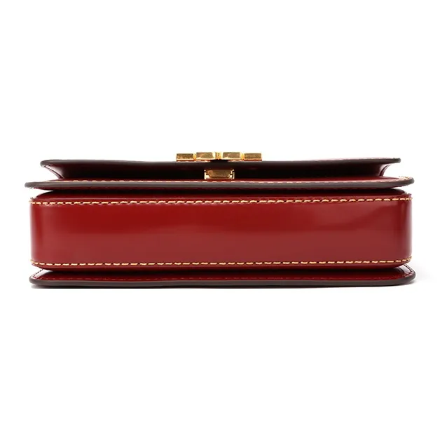 TORY BURCH Eleanor Cow Leather Envelope Bag Shoulder Bags Small Size Women's Brick Red-3