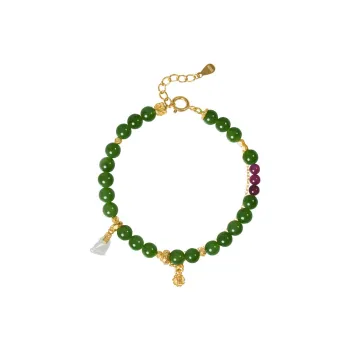 Long Fu Hetian Jade Bracelets Jasper Women's