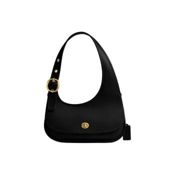 COACH Cashin Cow Leather Shoulder Bag Large Size Women's Black