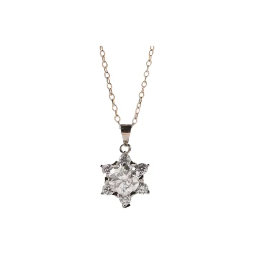 Stone On The Line S925 Sterling Silver Moissanite Necklaces Women's