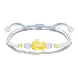 S999 Fine Silver-Bright Moon Chinese Auspicious Animal Bracelet (Blue)