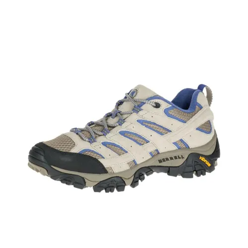MERRELL Moab 2 Wear resistant And Waterproof Low Top Hiking Shoes Women's Beige Gray