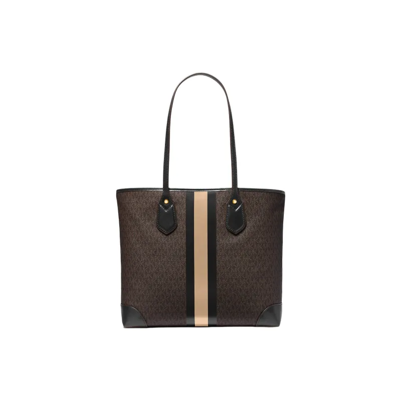 MICHAEL KORS MICHAEL KORS Luggage Collection Canvas Mother And Child Tote Bag Shopping Bag Handbag Women's Dark Brown-1