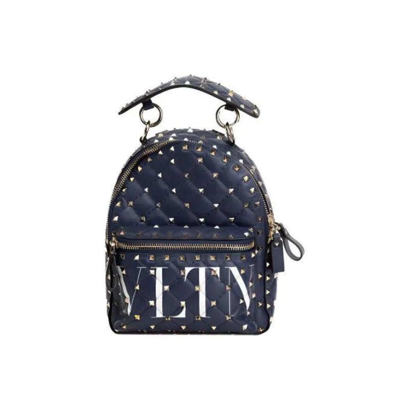 Valentino Leather Backpack Women's Blue-0