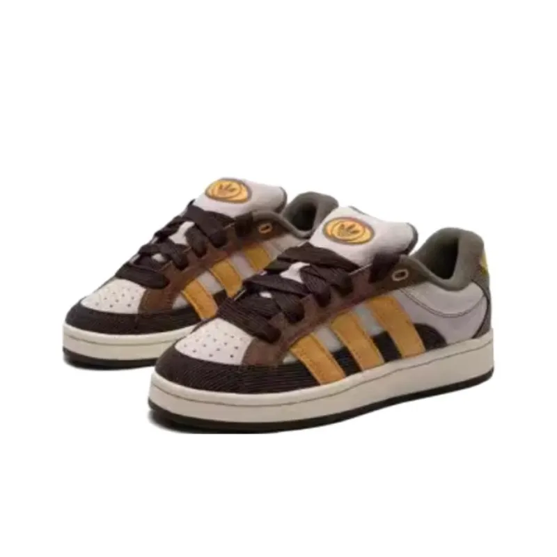 Adidas Campus 00s Anti Slip Wear Resistant Low Top Skateboard Shoes Unisex Beige Brown-1