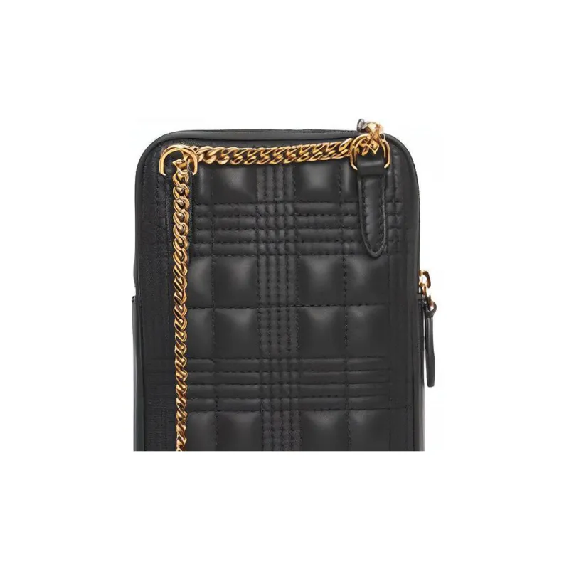 Burberry Lola Lola Bag Lambskin Cell Phone Pouch Shoulder Bag Crossbody Bag Mini Women's Black-4
