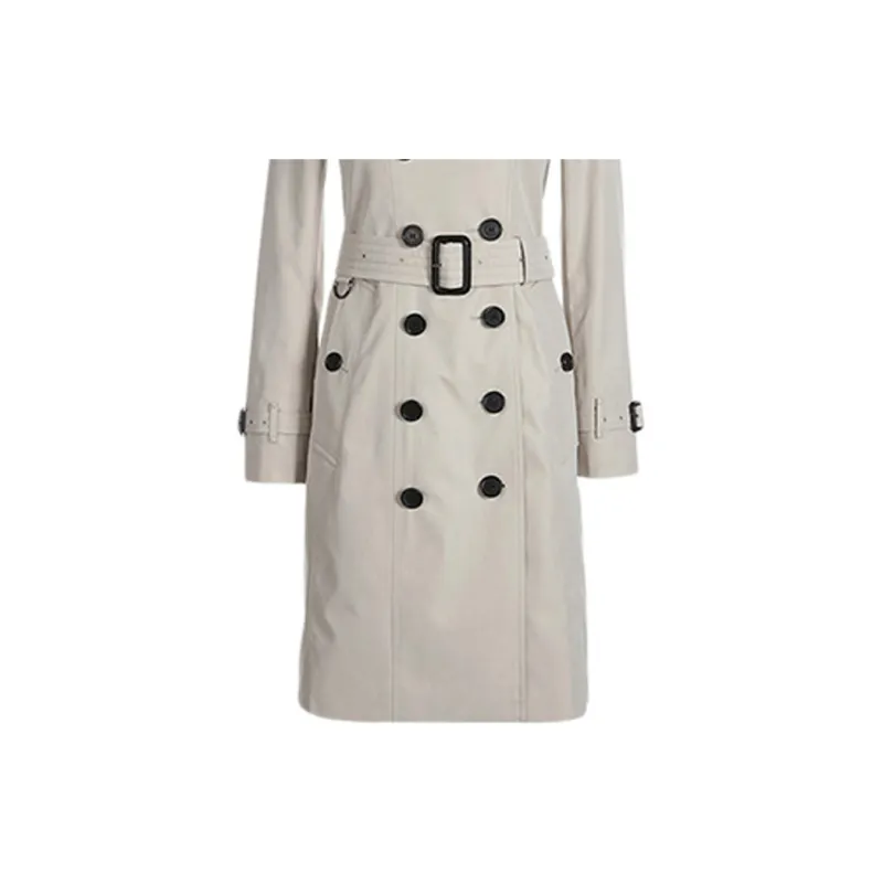 Burberry Trench Coats Women's Stone Color-4