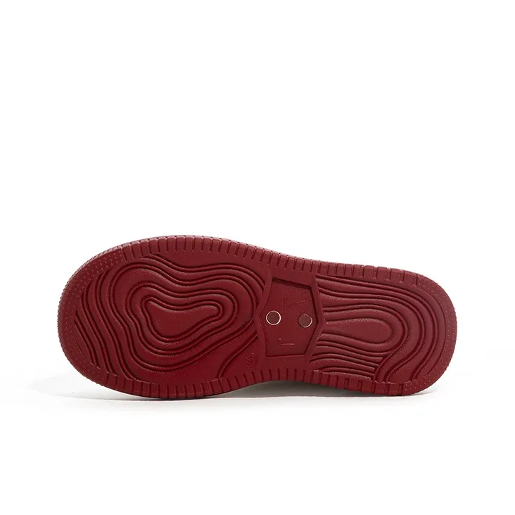 Babaya Anti Slip And Wear Resistant Lightweight Low Top Skateboard Shoes Women's Beige Burgundy-6