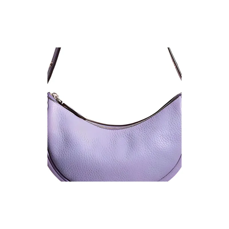 COACH Luna Pebbled Leather Handbag, Shoulder Bag Large Size Women's Light Purple-2