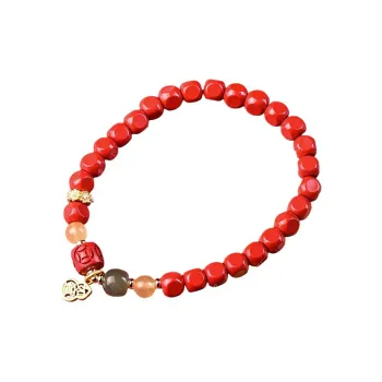 ZUIWENGLANGYASHANWENCHUANG Cinnabar Bracelets Unisex
