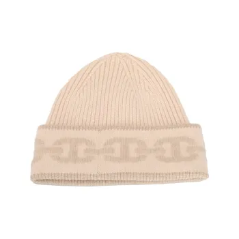HERMES Cashmere Beanies Women's Beige