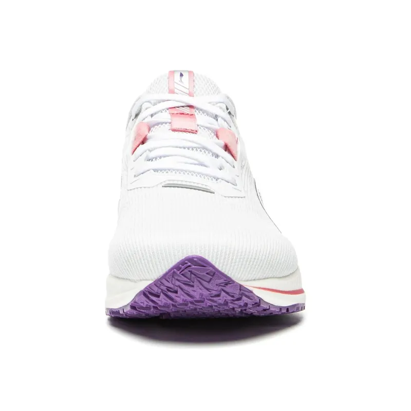 LiNing Anti Slip And Wear Resistant Breathable Low Top Casual Running Shoes Women's White Purple-4