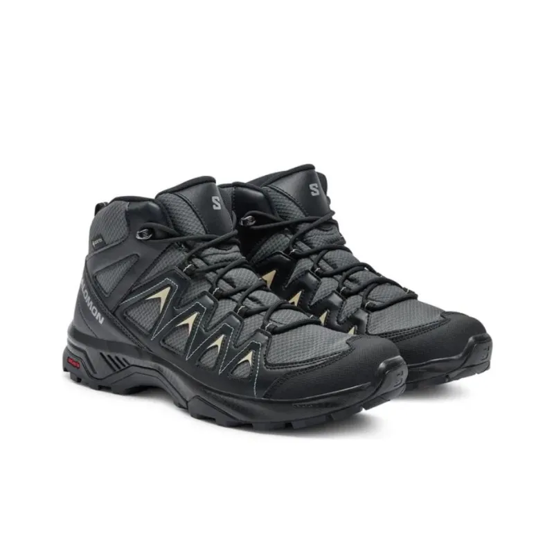 SALOMON X Braze Anti Slip Wear Resistant High Top Trekking Shoes Men's Black-2