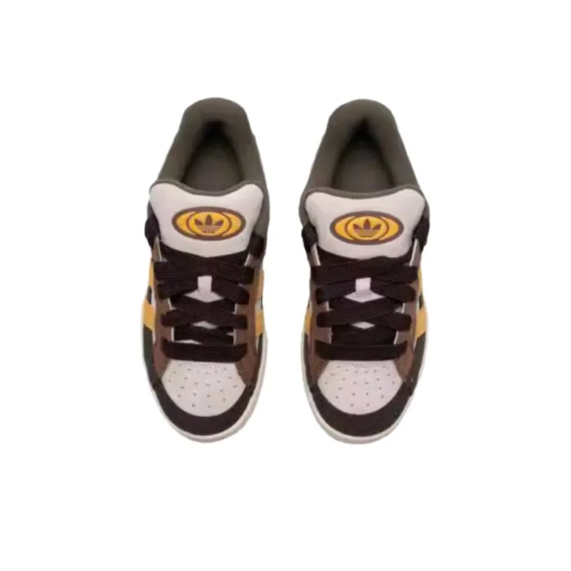 Adidas Campus 00s Anti Slip Wear Resistant Low Top Skateboard Shoes Unisex Beige Brown-2
