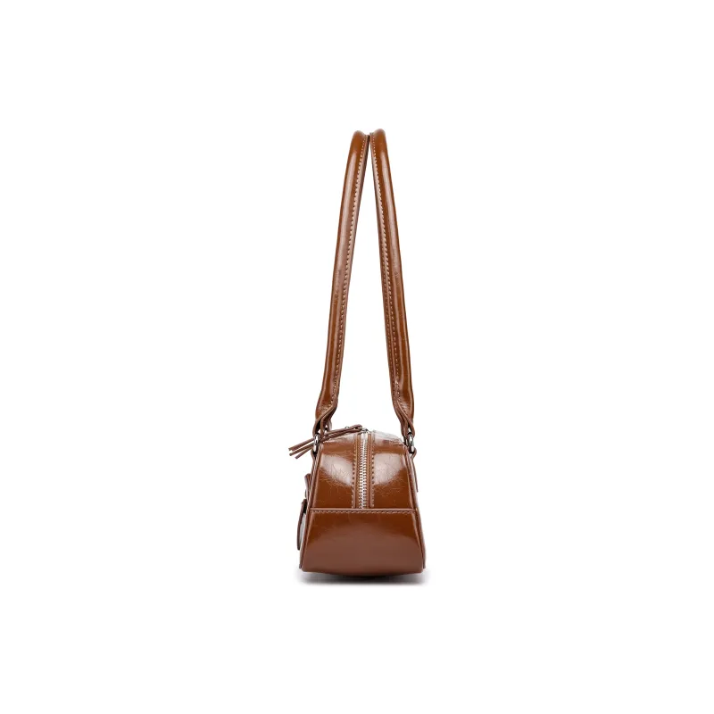 FAIRWHALE PU Shoulder Bag Women's Chestnut Brown/Burgundy-2