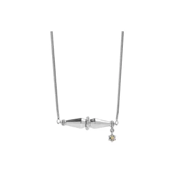 Ah Bo Ci De 925 Sterling Silver With 18K Gold Necklaces Unisex