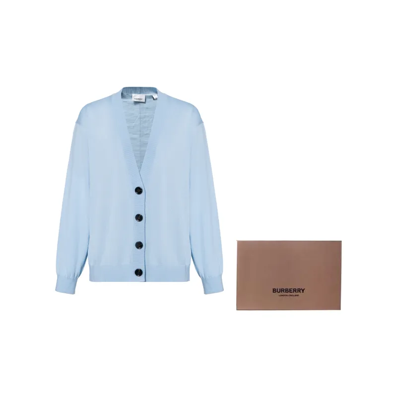 Burberry FW23 Knitwear Women's Light Gray Blue-3