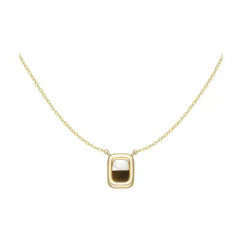 HEFANG Tableware 925 Sterling Silver Cappuccino Necklace Women's