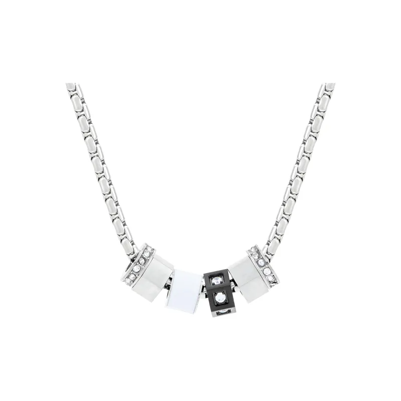 ENFANTIN Titanium Steel, Glass, Glue Drip, Zircon Necklaces Unisex-5