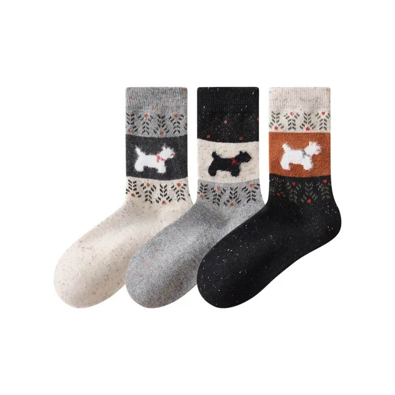 Temooues Mid Calf Socks Women's Combo Set-11