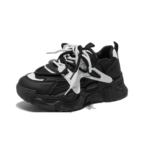 Little Red Man Cushioning, Slip Resistant, Lightweight Low Top Chunky Sneakers Women's